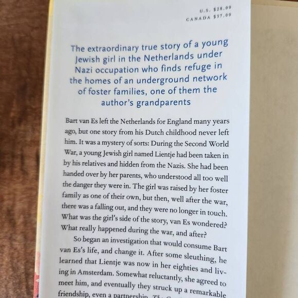 The Cut Out girl Bart Van Es true story hardback Jewish children hidden during W - Picture 3 of 5